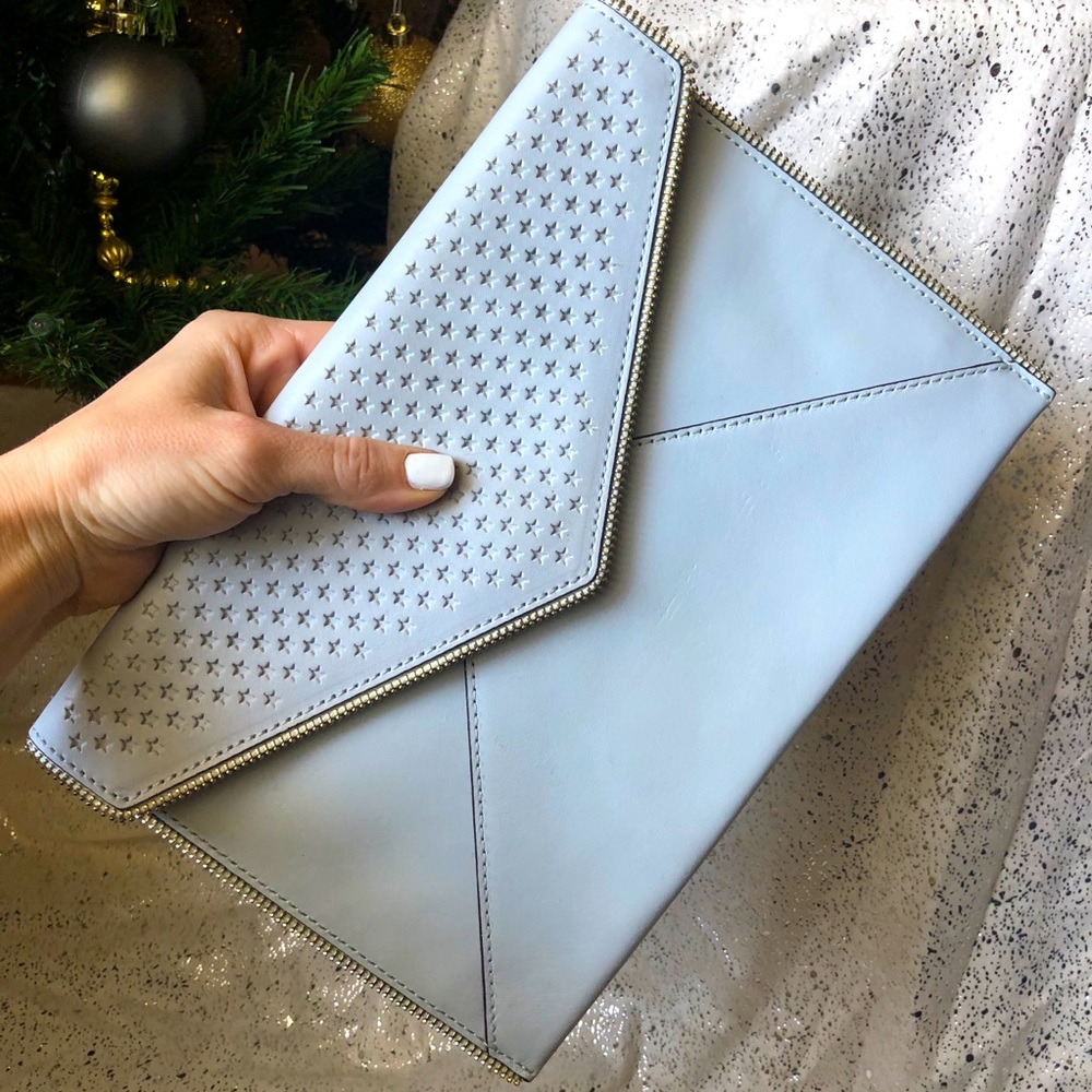 Rebecca Minkoff Light Blue Leo Clutch